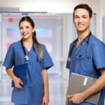 Portrait of two nurse in a hospital