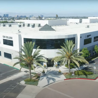 Ariel view of the front of the CNI College campus